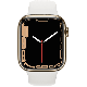 Apple Watch Series 7 41mm RVS goud 4G met wit sportbandje