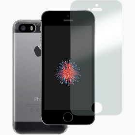 iPhone SE (2016) screenprotector en hoesje transparant