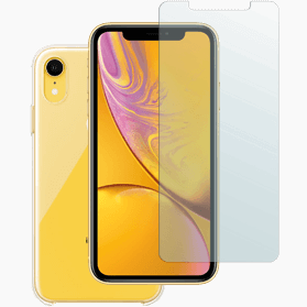 iPhone XR screenprotector en hoesje transparant