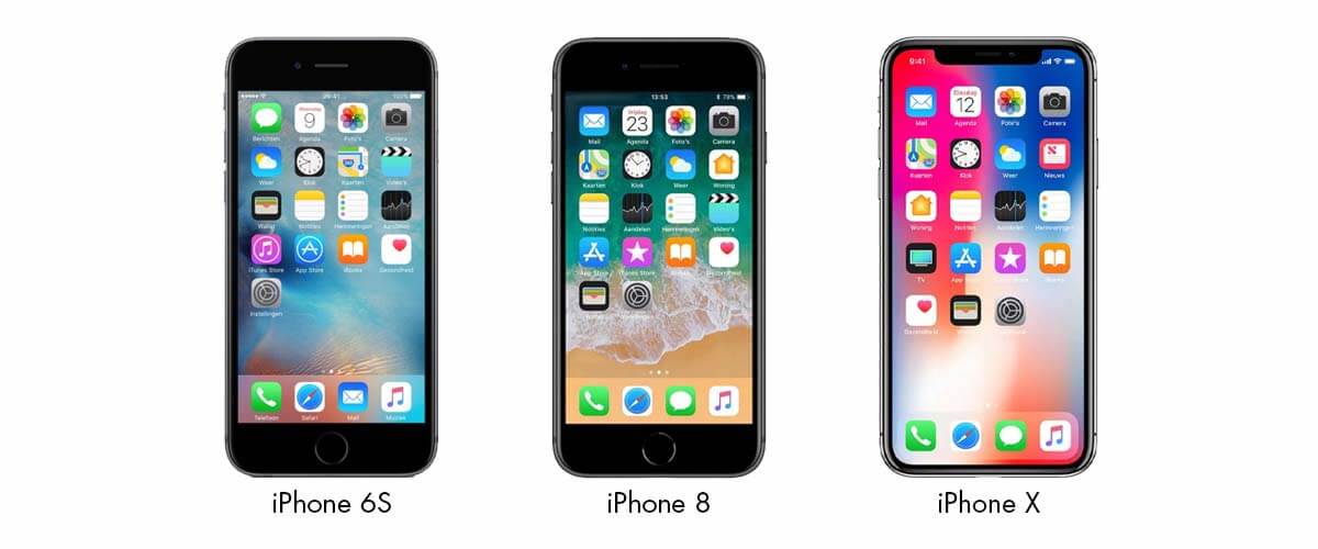 Iphone 6s Iphone 8 En De Iphone X 5 Vergelijkingen